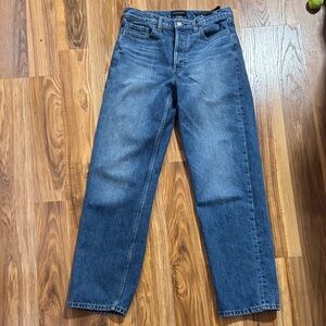 Banana Republic Button Fly Mid-Rise Loose Stovepipe Jeans Size 25